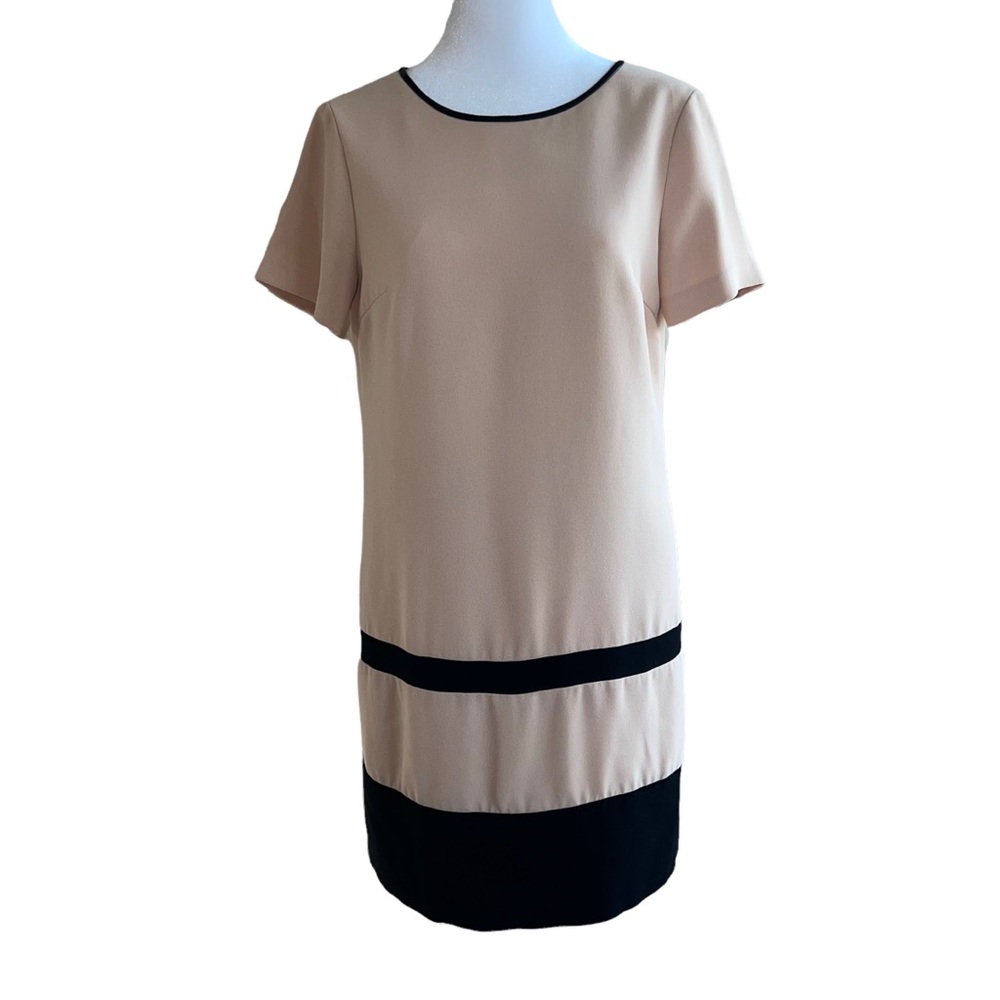 Club Monaco Beige/Black Knee Length Dress